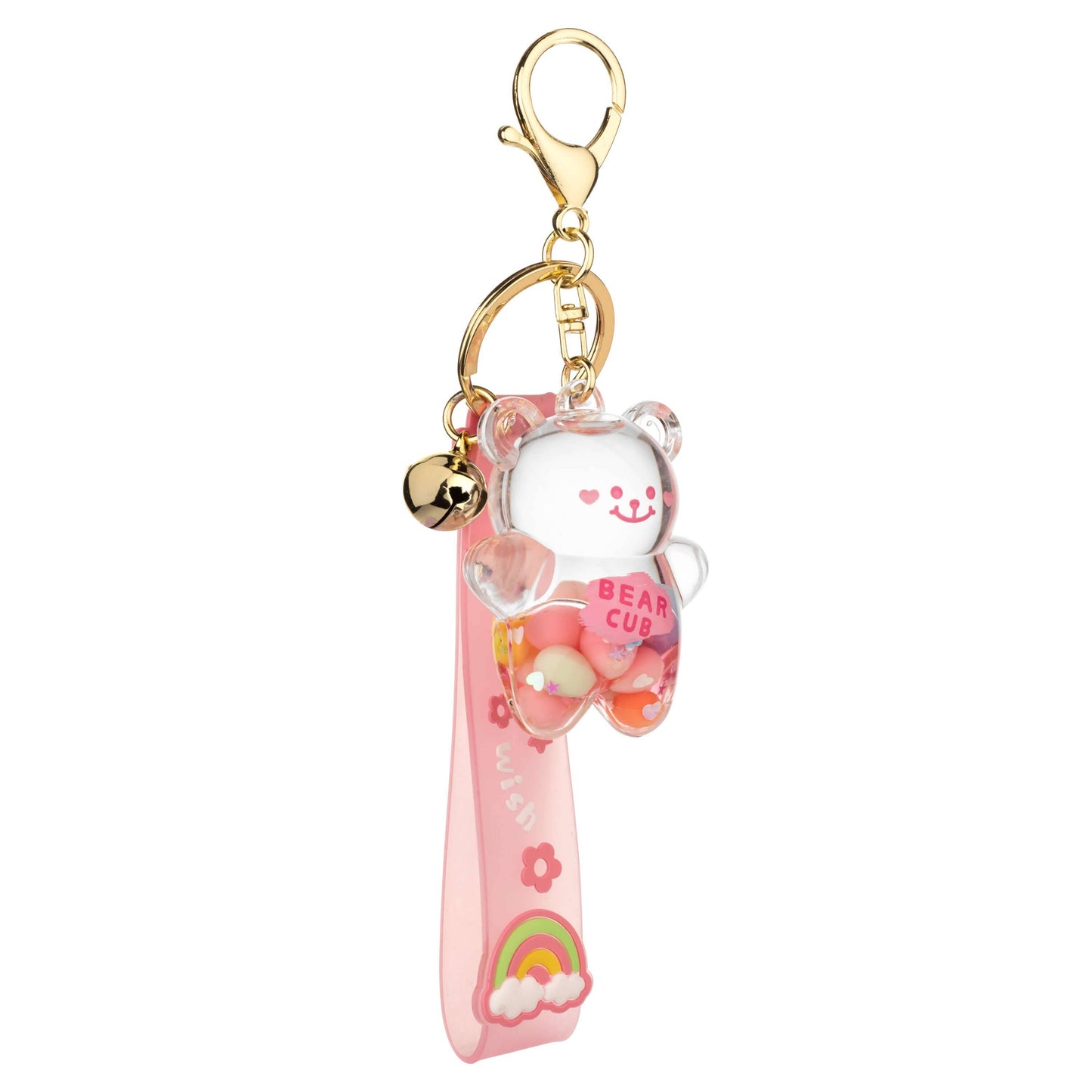 Wish Bear Liquid Effect Sensory Keychain