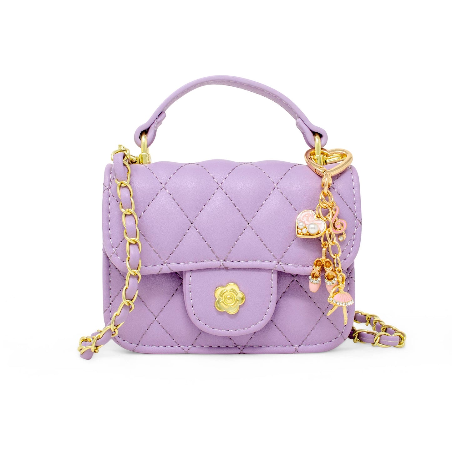 Tiny Quilted Ballet Charm Handbag