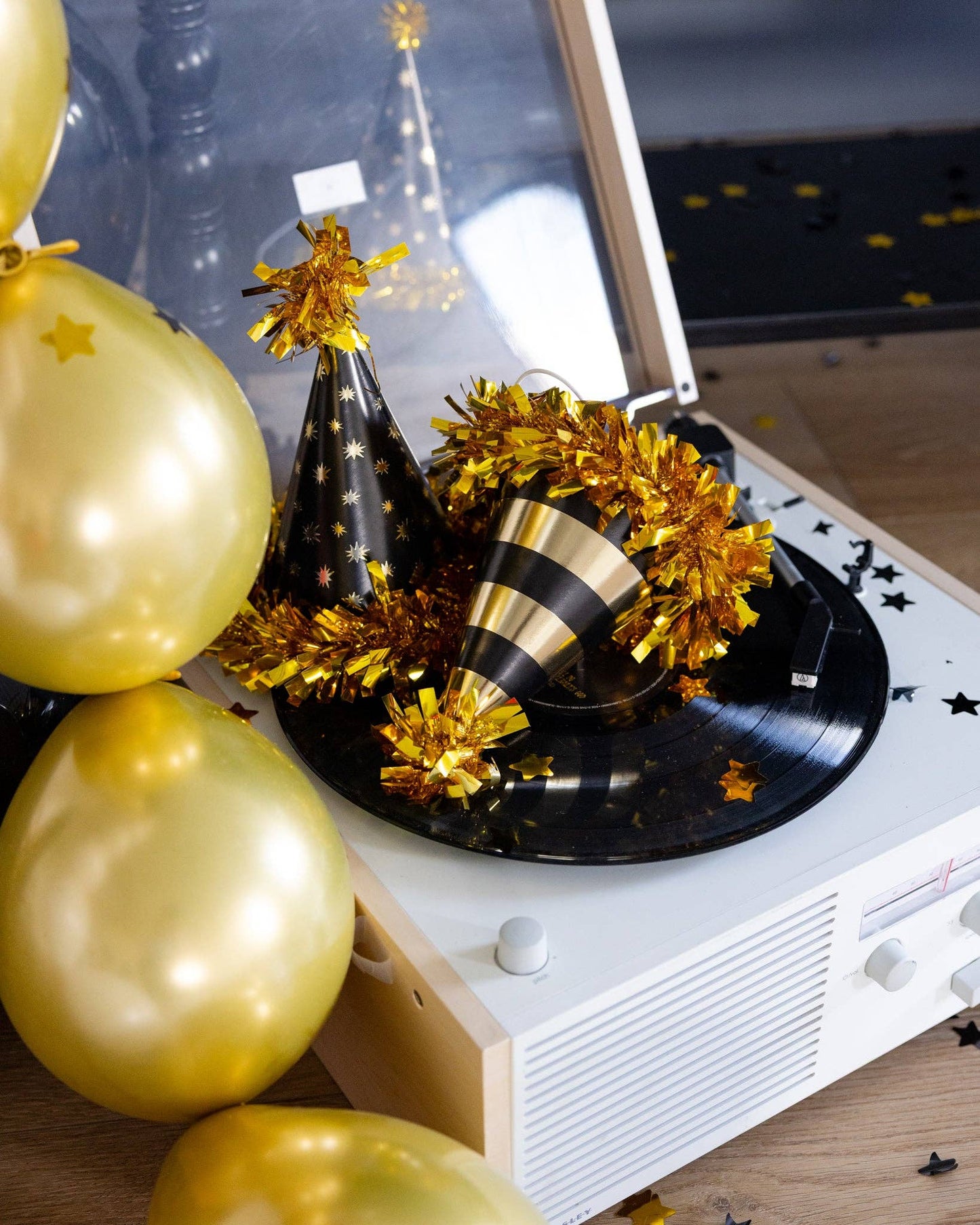 Black and Gold Party Hats