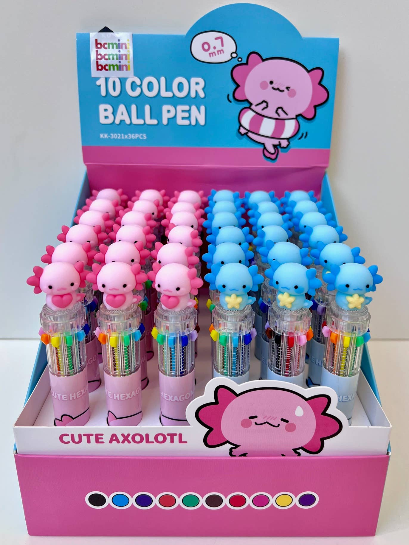 23035 Axolotl 10-Color Retractable Ball Pen-36