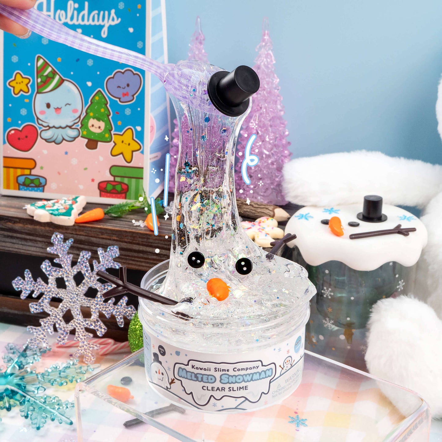 Melted Snowman Clear Putty Slime (4pcs/case)