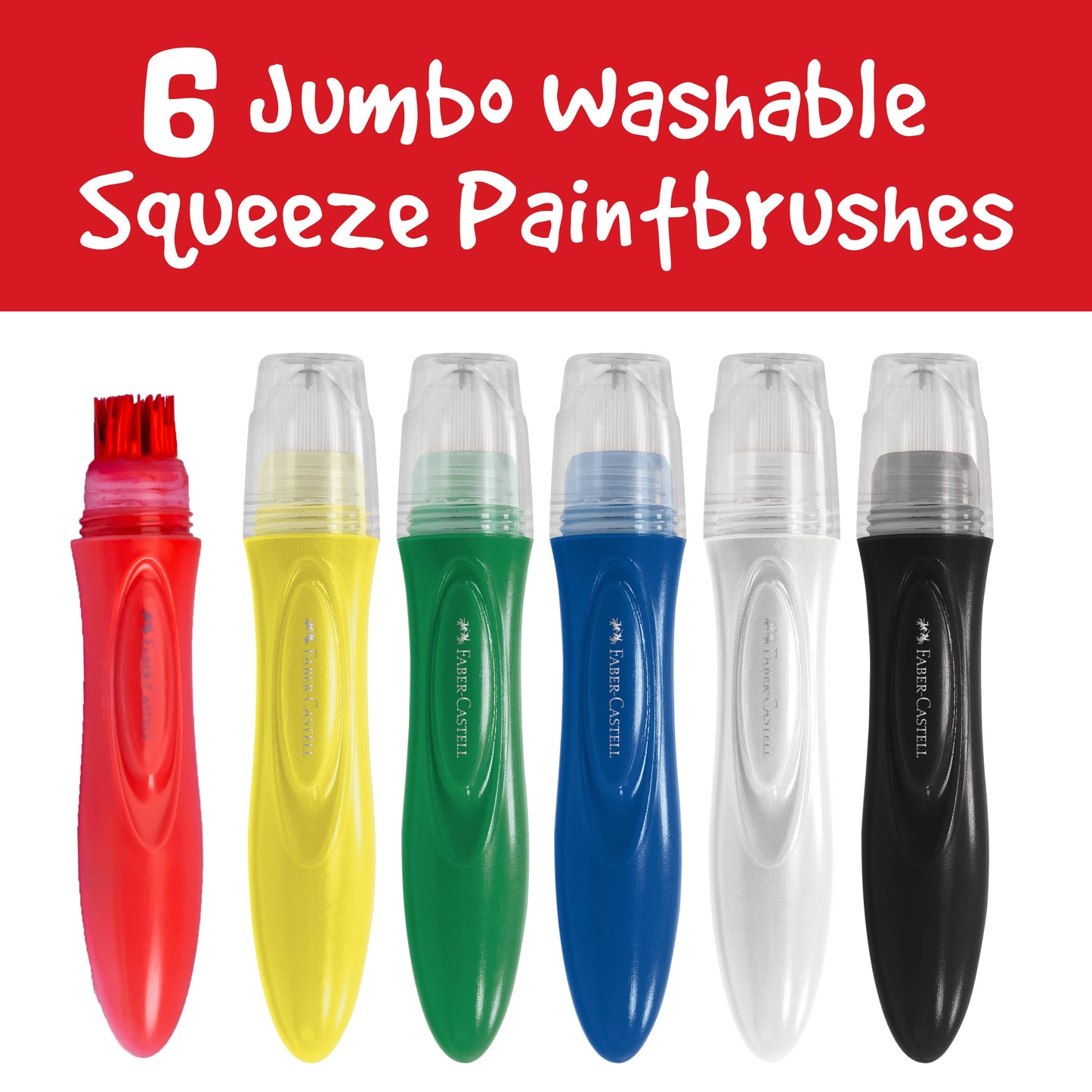 Little Creatives Jumbo Squeezing Paintbrush 6 Ct
