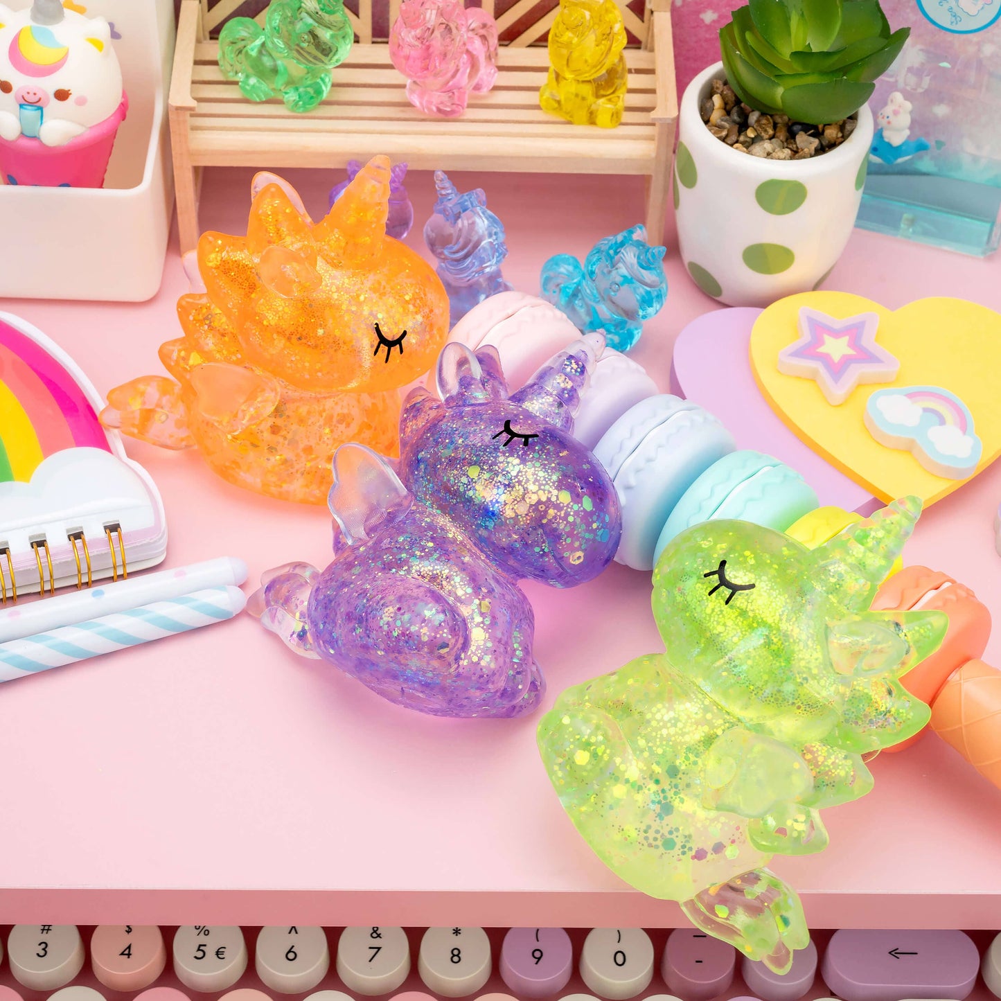 Gummy Unicorn Friends Sensory Squishy Toy (12pcs/case)