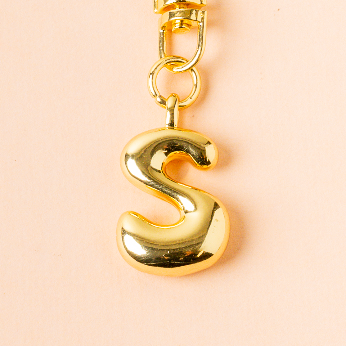 Bubble Letter Keychain Bag Charm-S