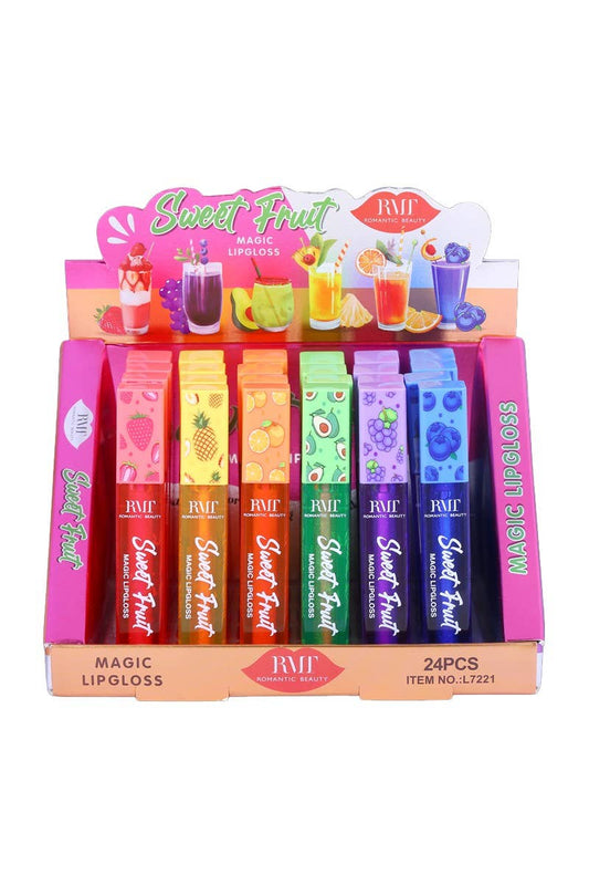 Romantic Beauty L7221 Sweet Fruit Magic Lip Gloss - 24pc