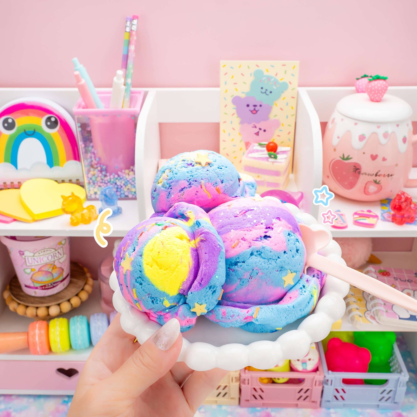 Unicorn Scented Ice Cream Pint Slime (5pcs/case)