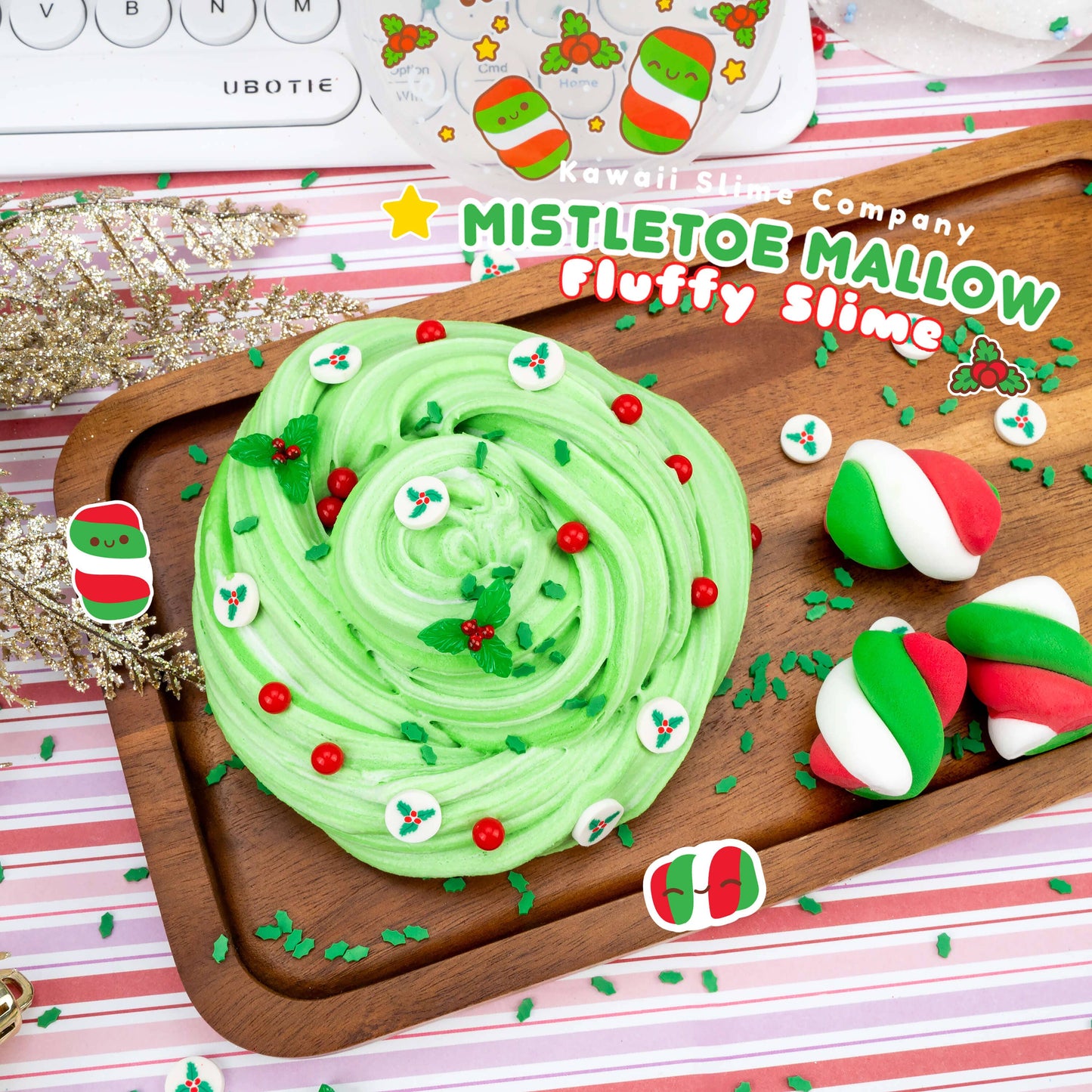 Mistletoe Mallow Fluffy Signature Dome™ Slime (4pcs/case)