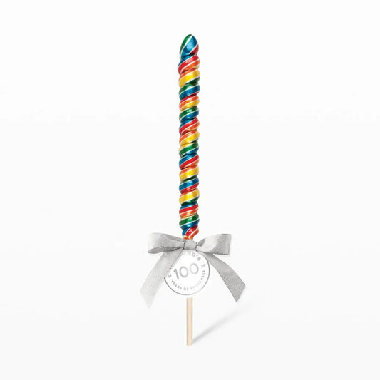 Handmade Spiral Lollipop - Rainbow Blast Fruit Punch - 2 oz