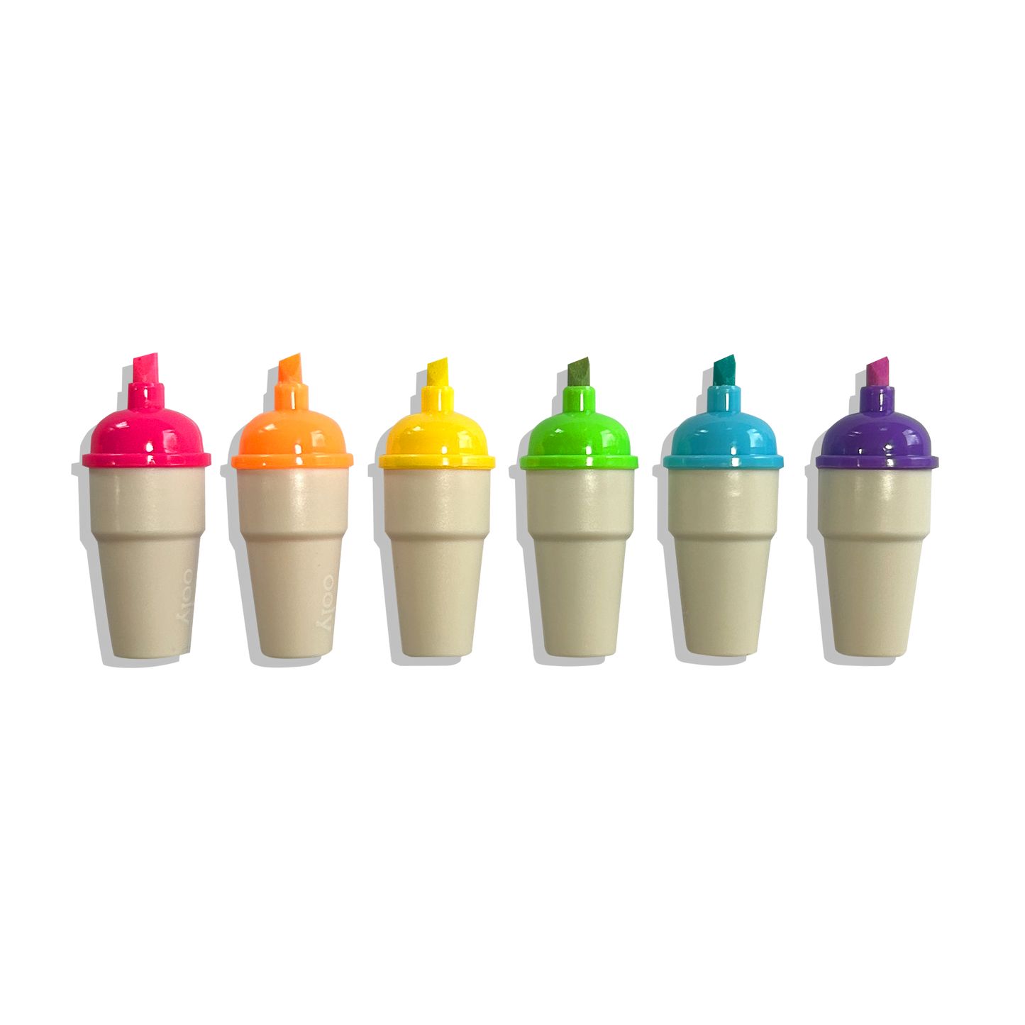 Sweet Scoops: Neon Highlighters - Strawberry Scent (Set of 6