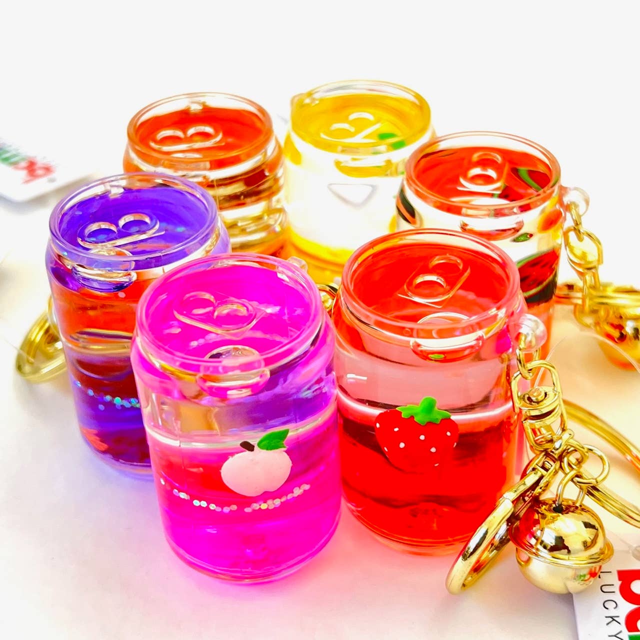 12107 FRUIT CAN FLOATY KEY CHARM