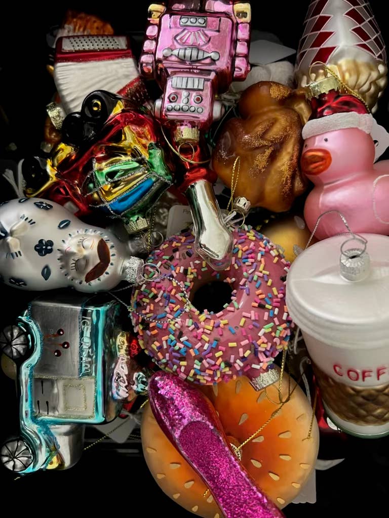 Pink Duckie, Vintage Baby’s First Glass Christmas Ornament