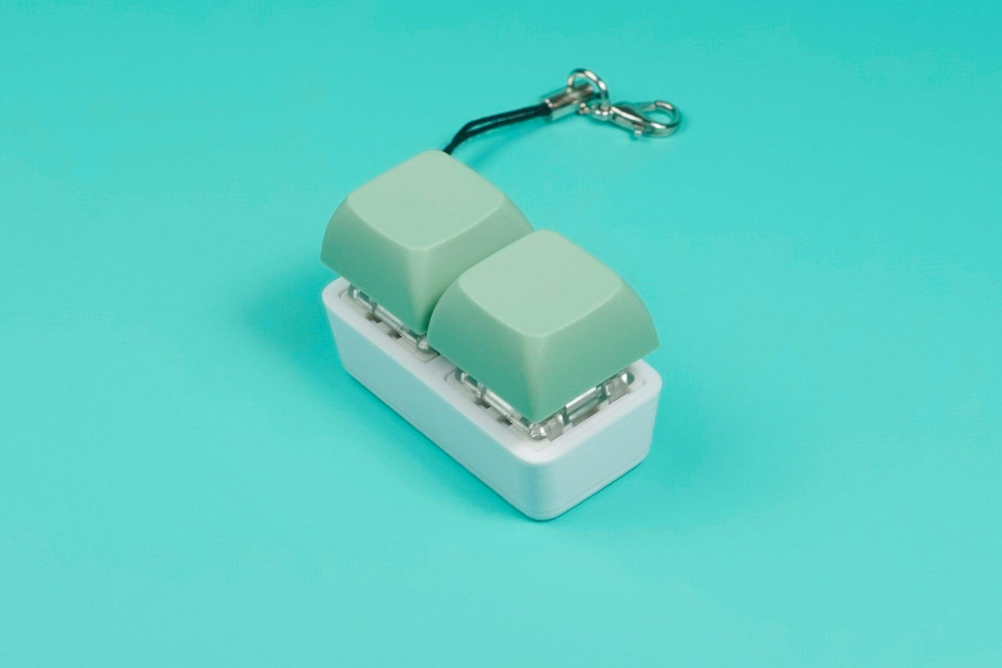2 Key Mechanical Keyboard Fidget Keychain - Pastel Colors