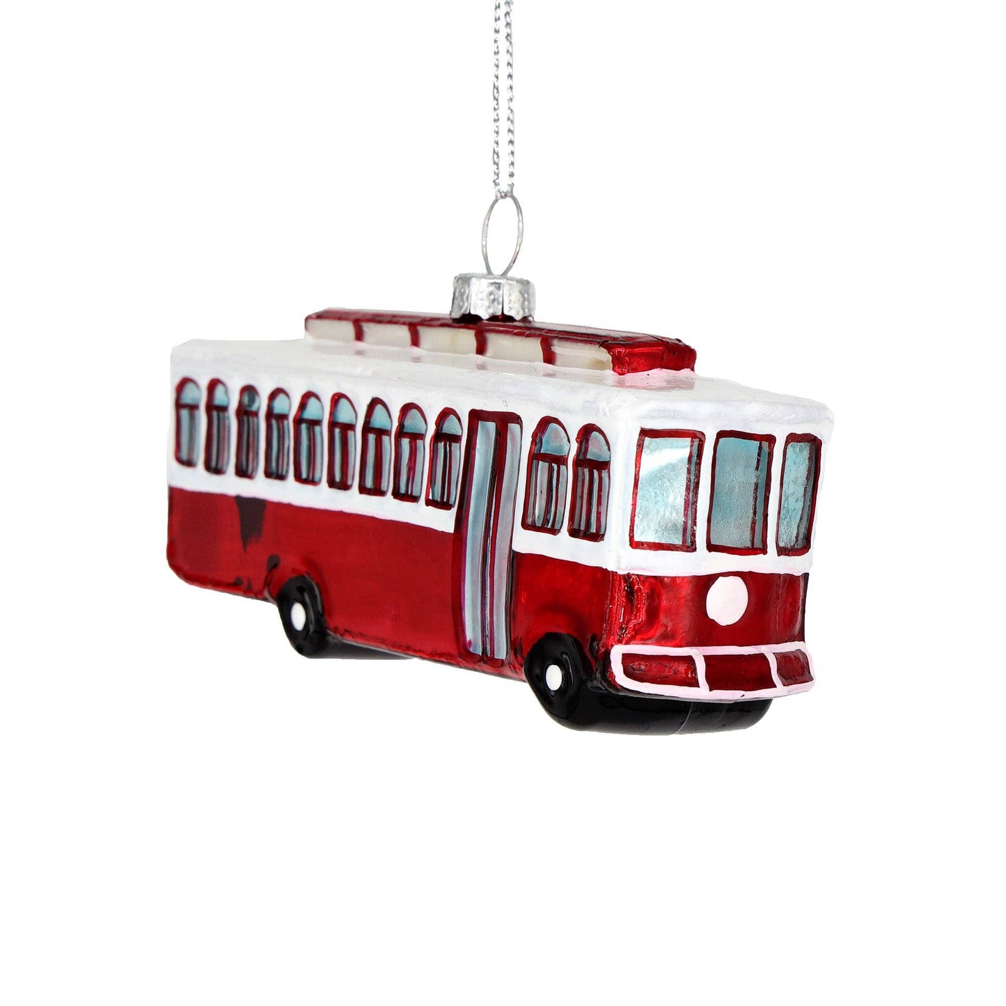 Trolly, Vintage Handmade Shiny Glass Holiday Ornament 2025