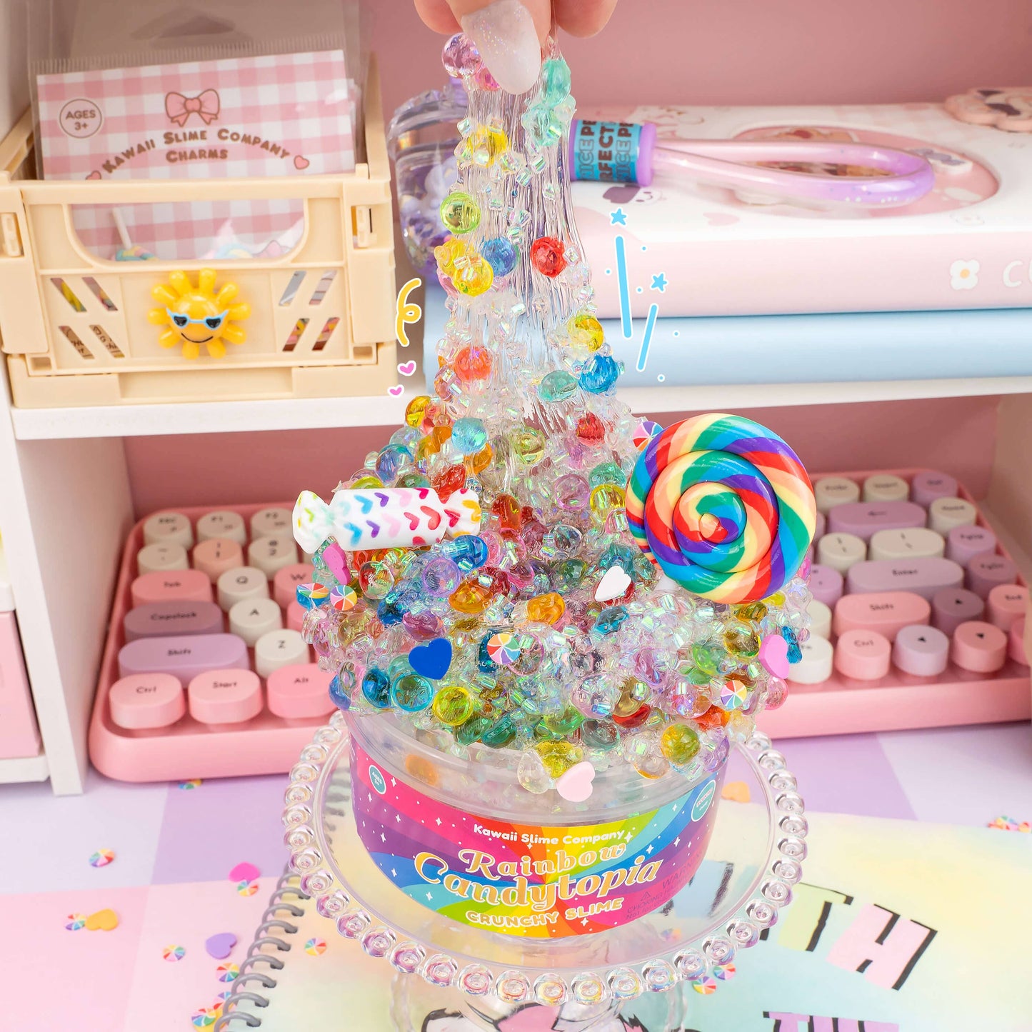 Rainbow Candytopia Crunchy Slime (4pcs/case)