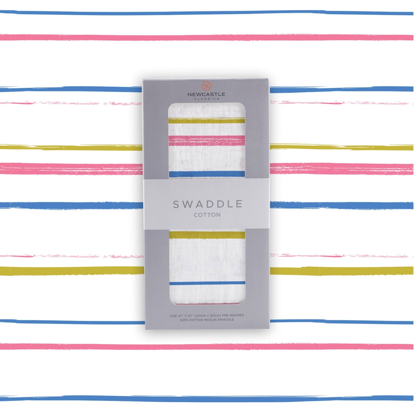 Watercolor Stripe Cotton Swaddle