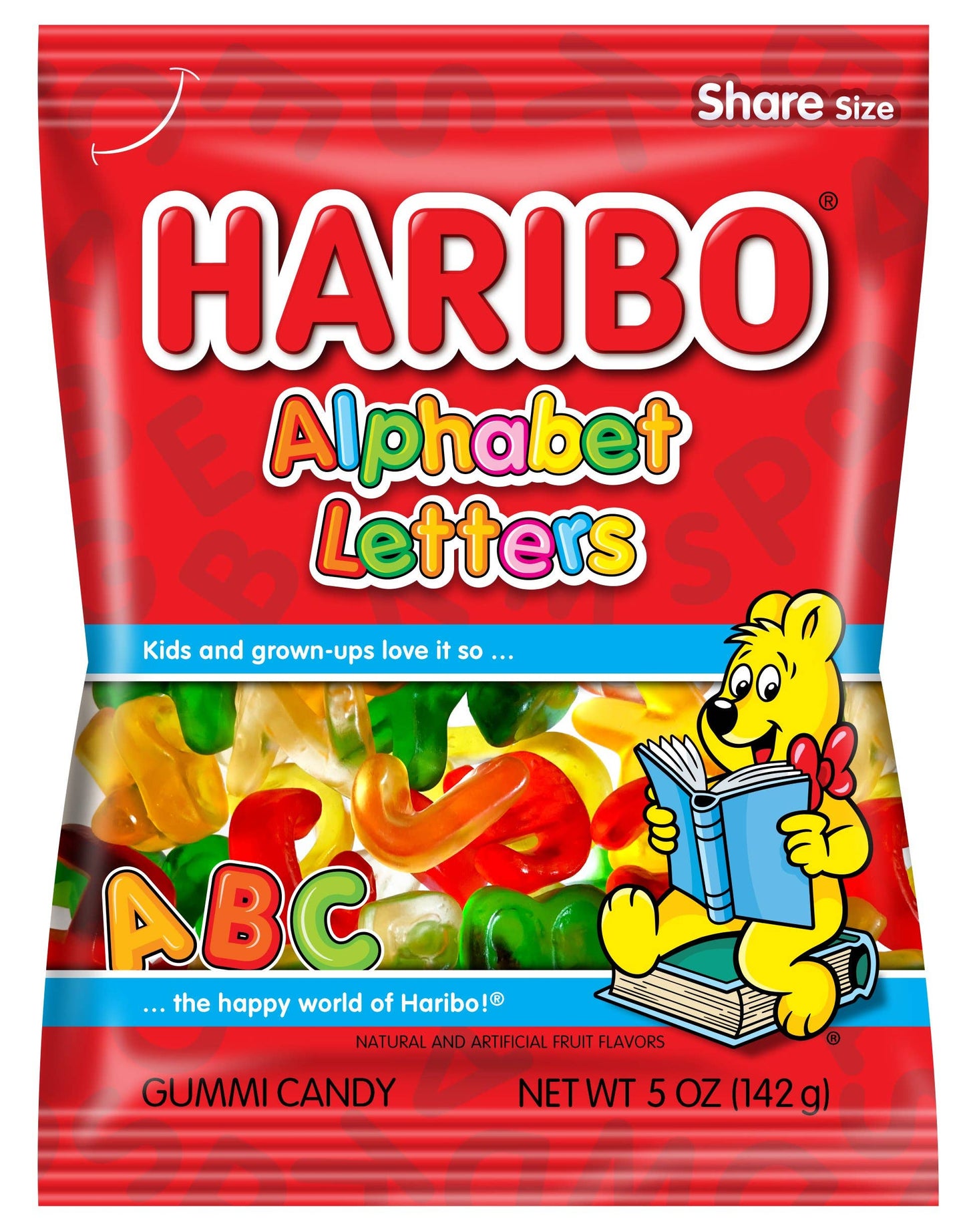 Haribo Alphabet Letters, 5oz, 12ct Case