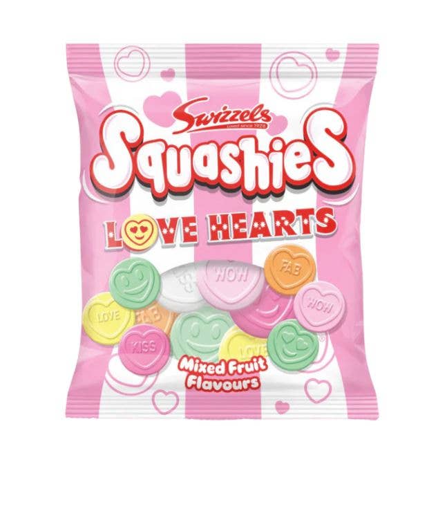 Limited Import - Swizzles Squashies -Love Hearts, 140g, 12ct