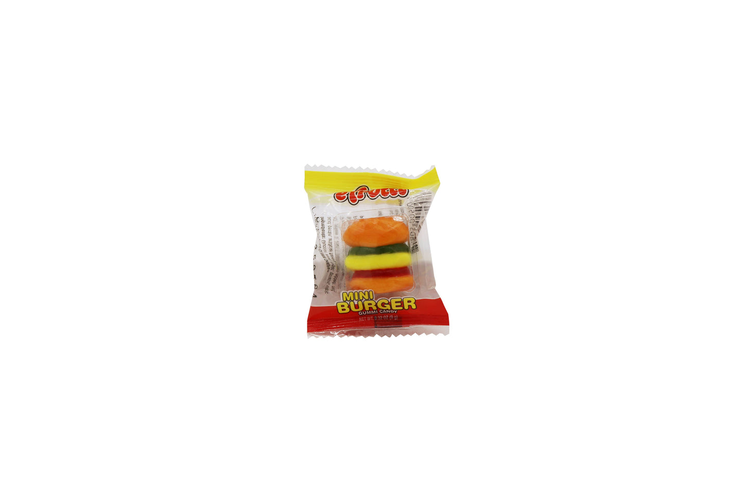 Efrutti Gummi Burger, 0.32oz, 60ct Case