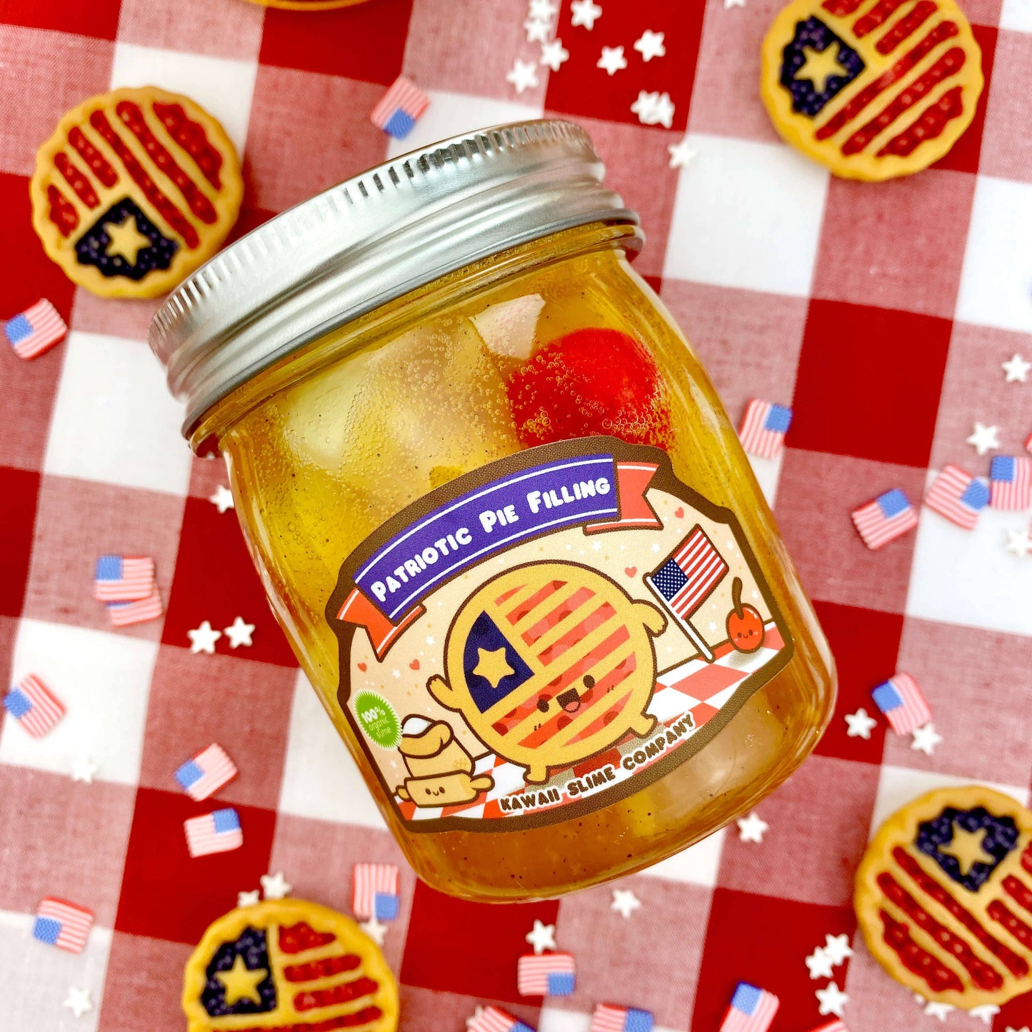 Patriotic Pie Filling Jelly Cube Slime (5pcs/case)