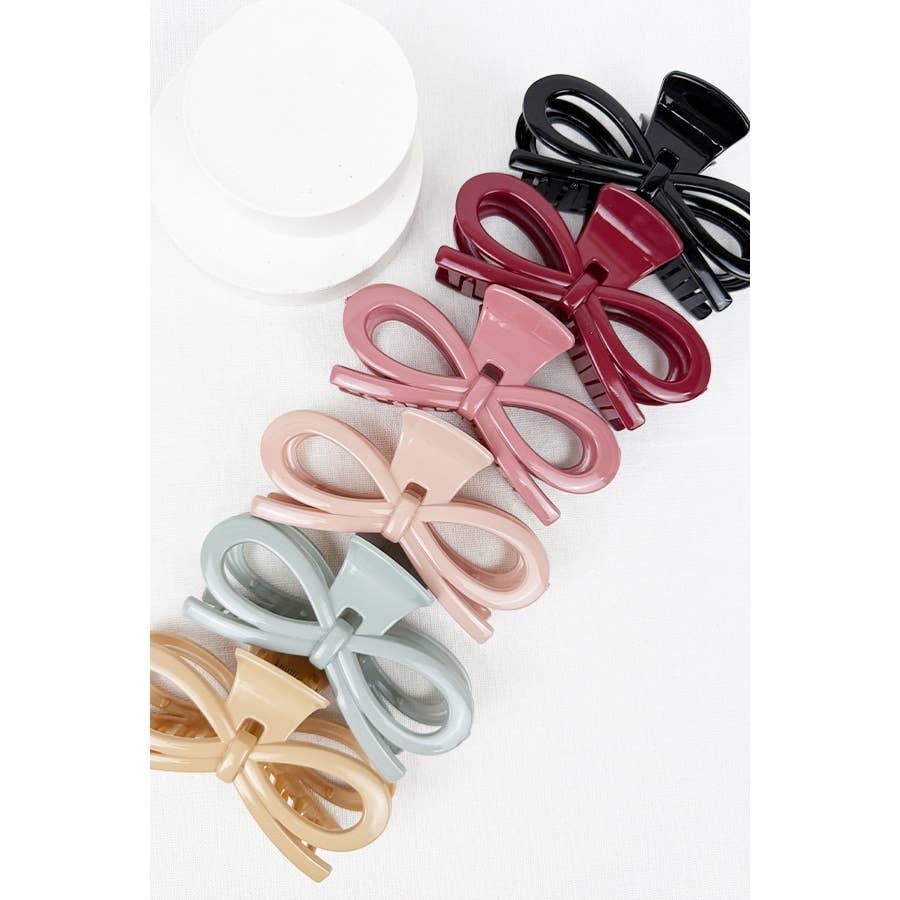 Knotted Bow Soft Tone Matte Hair Claw