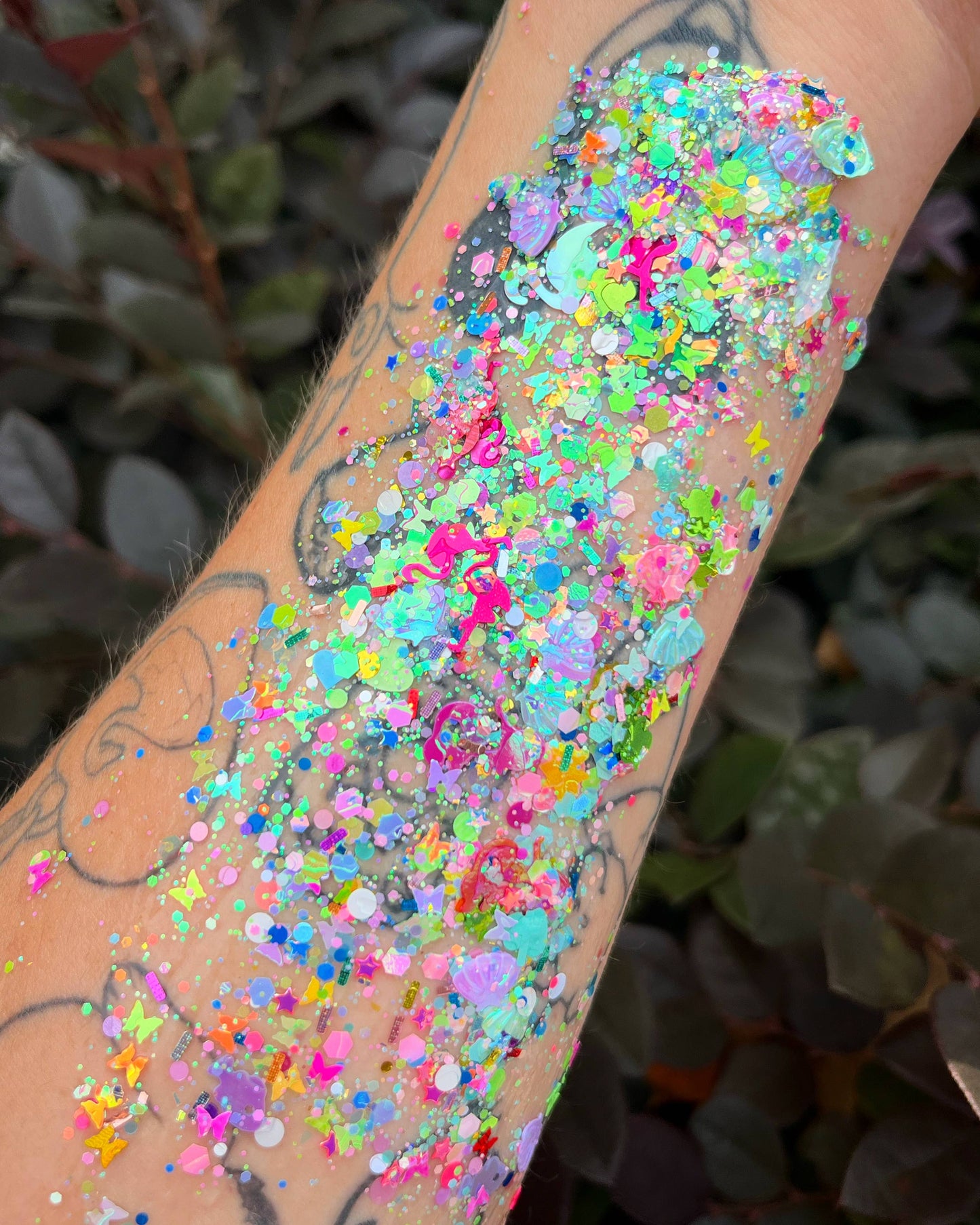 Tropical Isle Vibes Vacation Rainbow Face and Body Glitter
