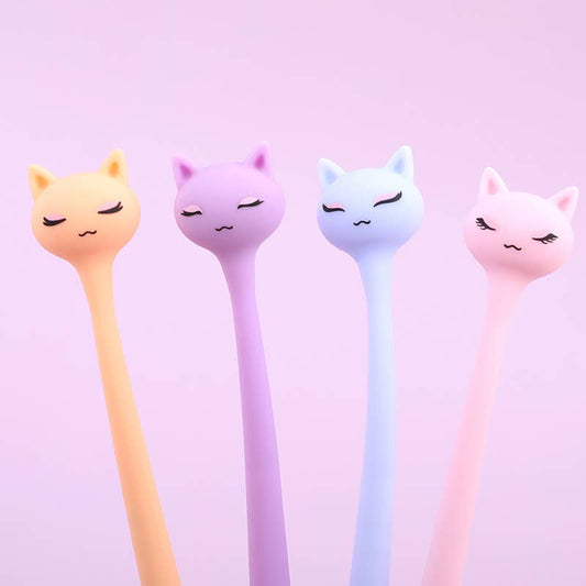 22712 Pastel Cats Wiggle Gel Pen-48