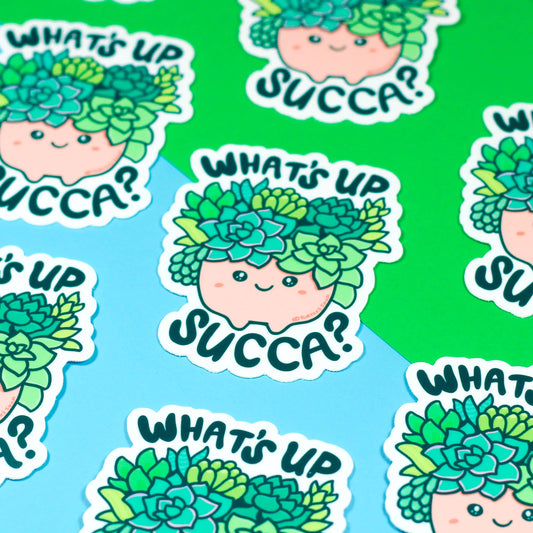 What's Up Succa Succulent Vinyl Sticker