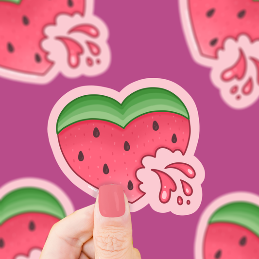 Watermelon Heart | Fruit | Foodie | Summer | Vinyl Sticker