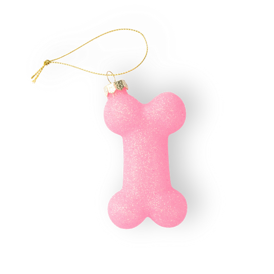 Pink Glittery Dog Bone