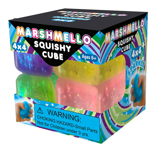 Marsmello 4x4 Squishy Mini Cube Glitter