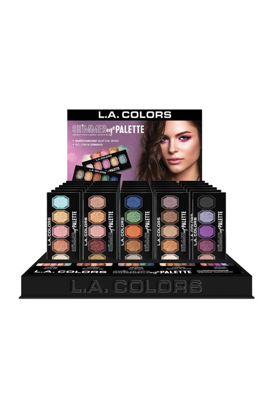 LA Colors CLAC466 Shimmer Eye Palette Display - 30pc