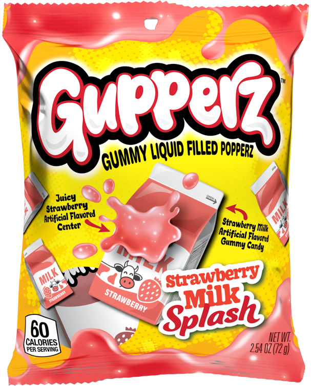 Gupperz Strawberry Milk Splash 2.54oz, 12ct
