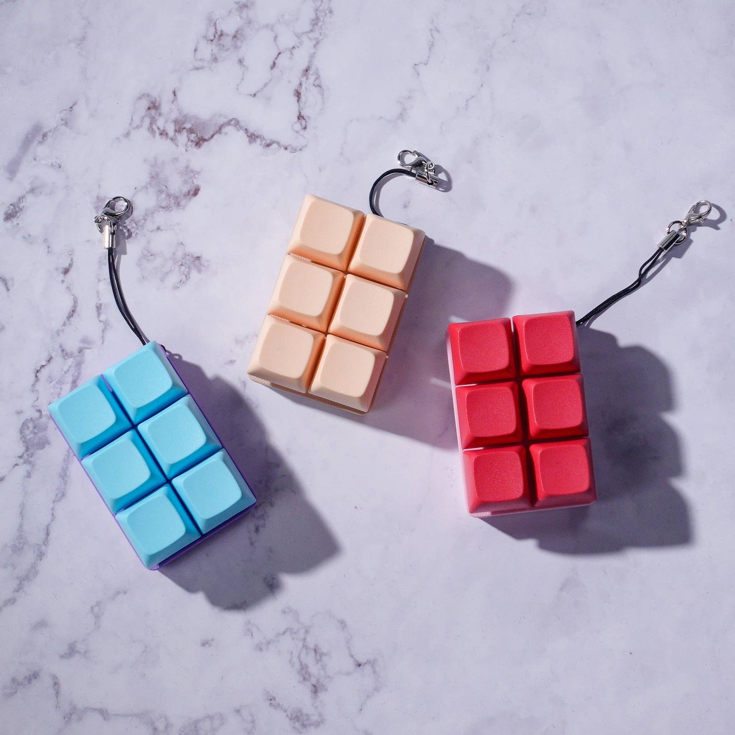 6 Key StrudelPop: Mechanical Keyboard Fidget Keychain
