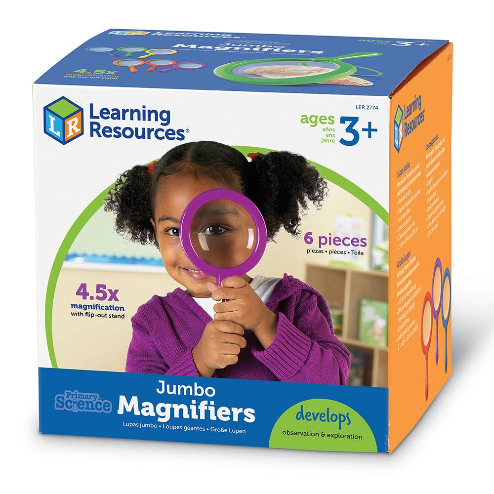 Primary Science™ Jumbo Magnifiers, Set of 6 (without stand)
