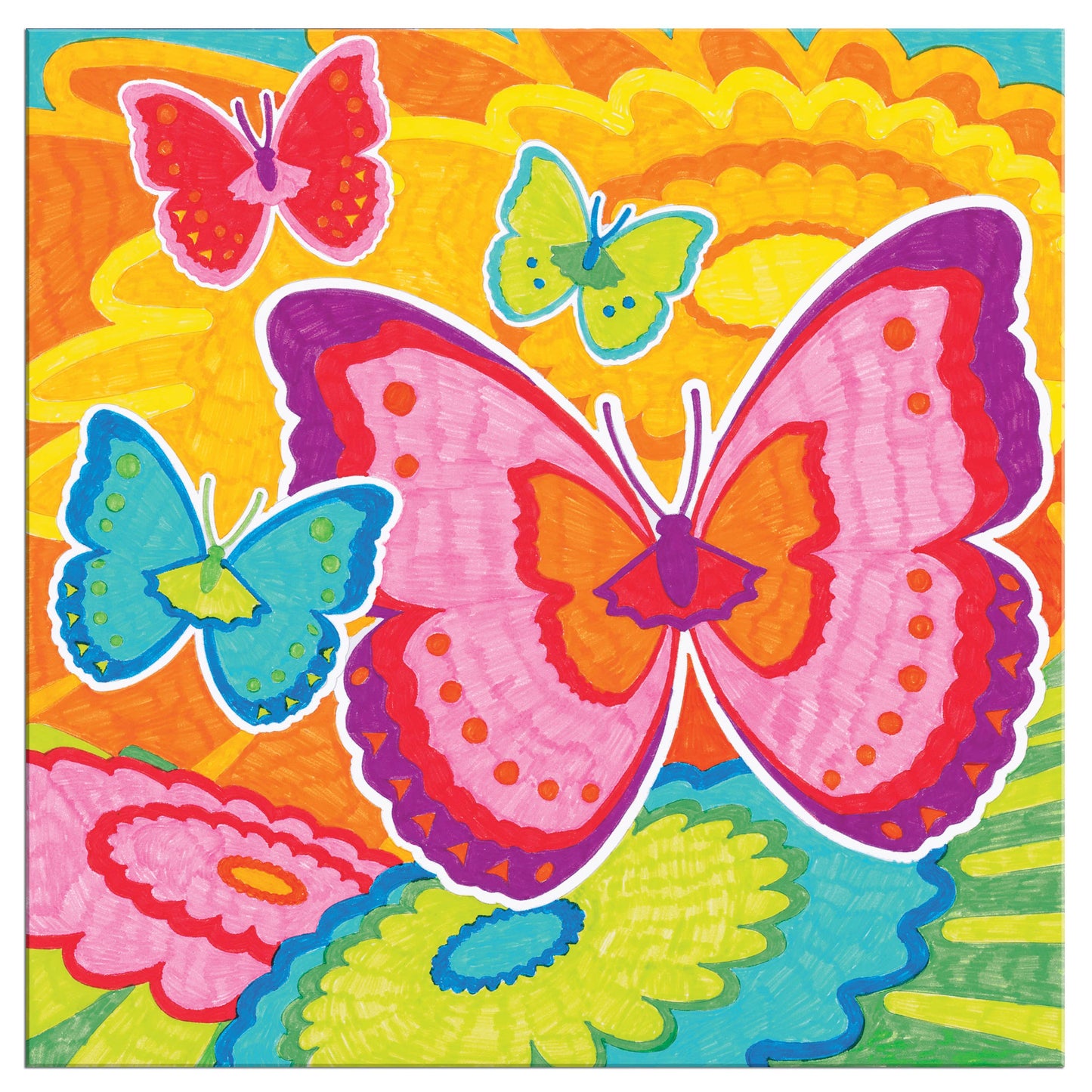 Marker Color by Number Bloomin Butterflies Kit for Kids