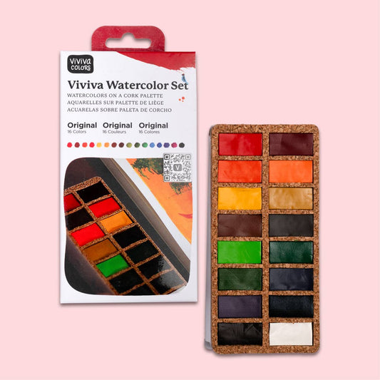 Original Watercolor Pans Set - 16 Colors