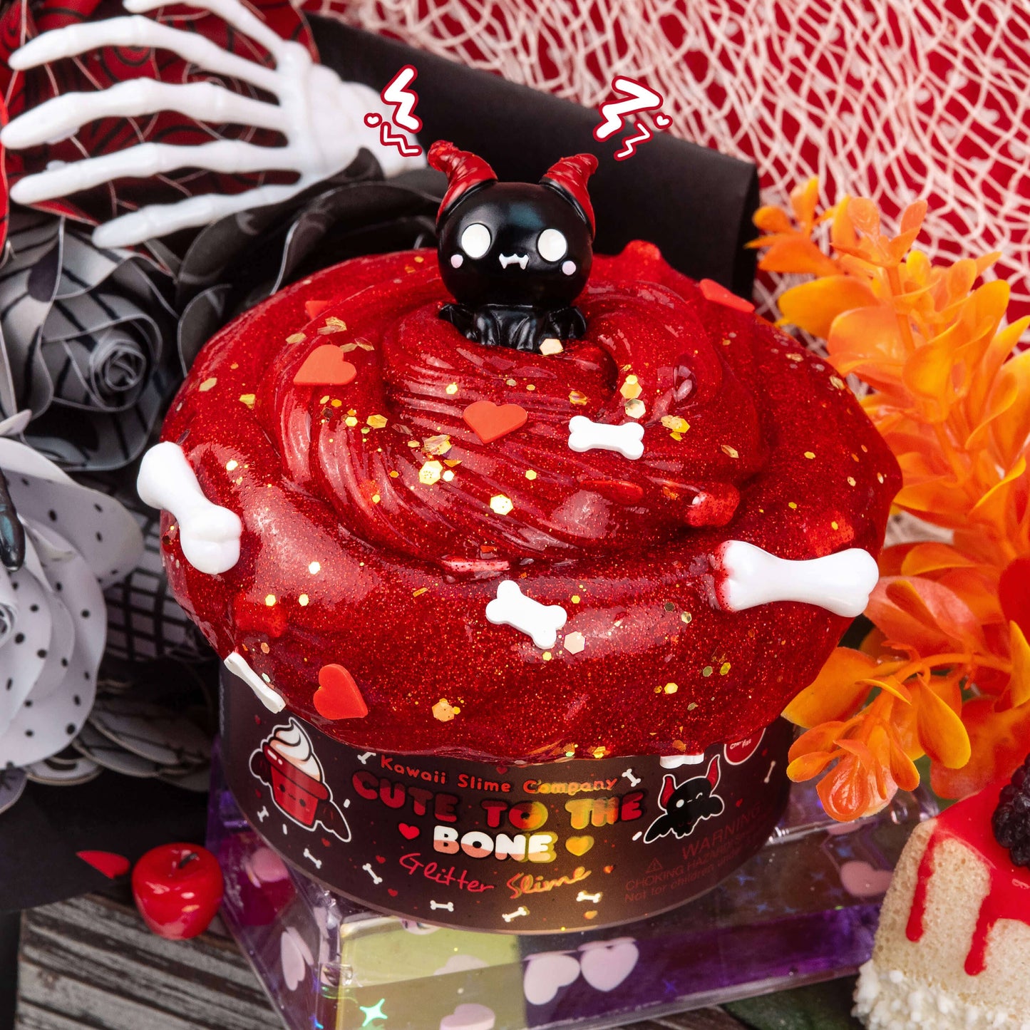 Cute To The Bone Glitter Slime (4pcs/case)