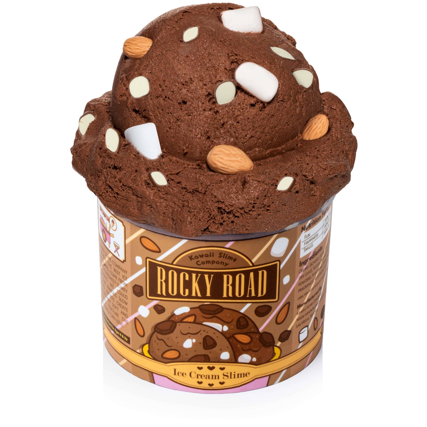 Rocky Road Scented Ice Cream Pint Slime (4pcs/case) - WS
