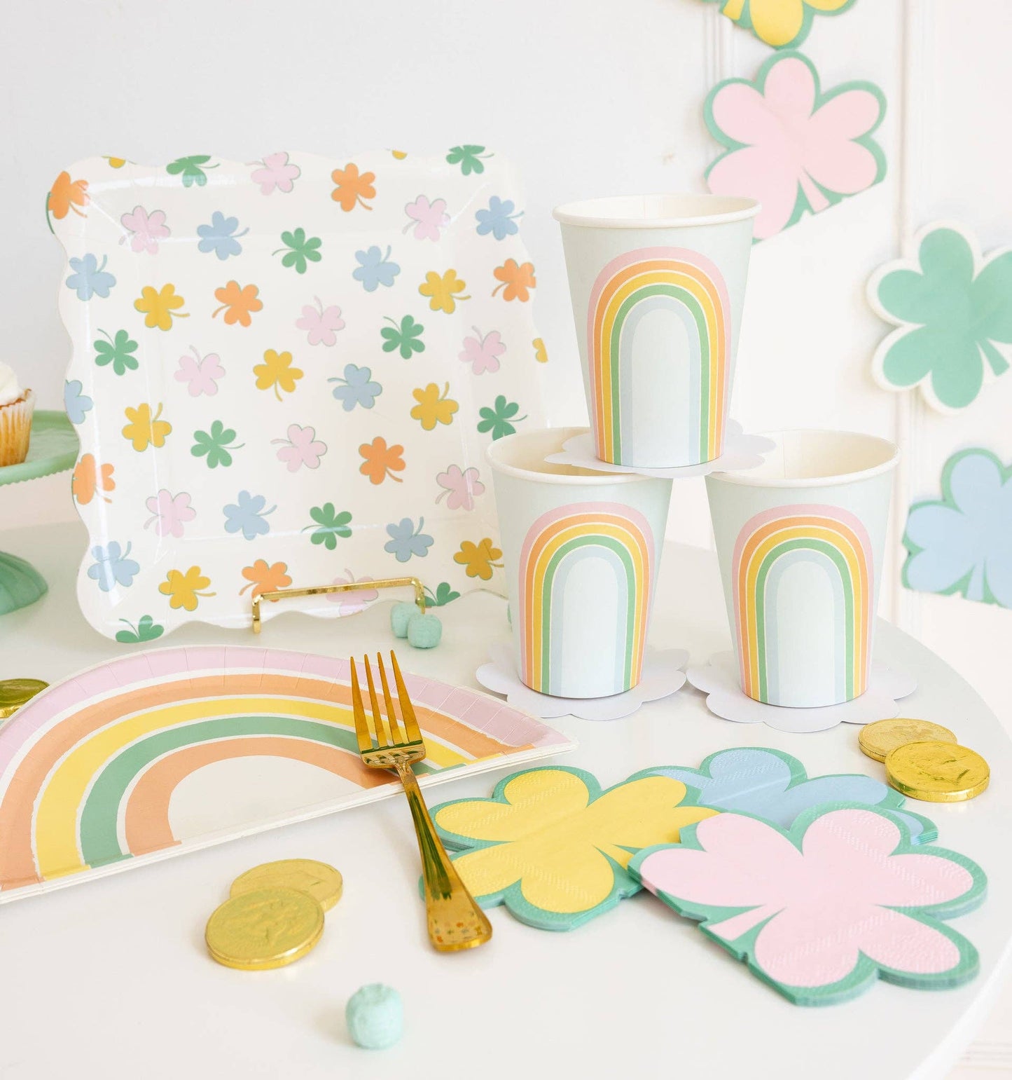 Pastel Rainbow Shaped Plate