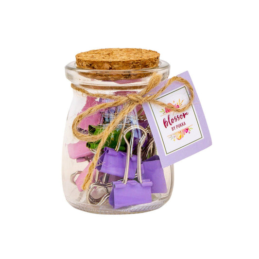 Blossom Mini Binder Clip Jar