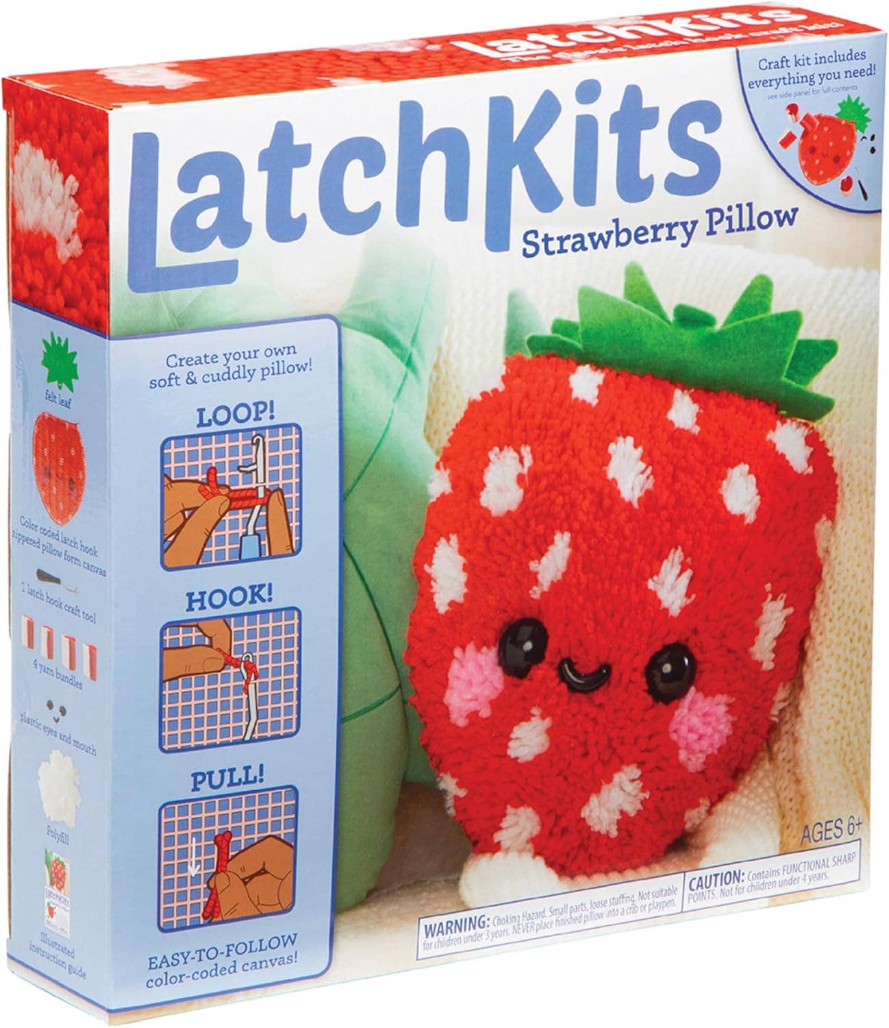 Latchkits Craft Kits - Strawberry Pillow - Arts and Crafts