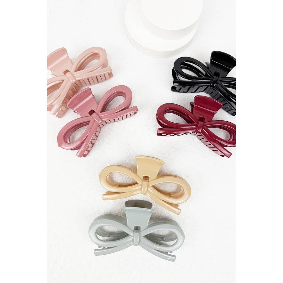 Knotted Bow Soft Tone Matte Hair Claw
