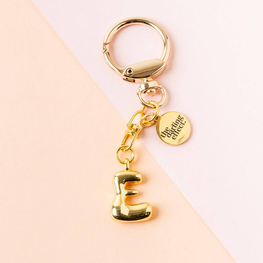 Bubble Letter Keychain Bag Charm-E