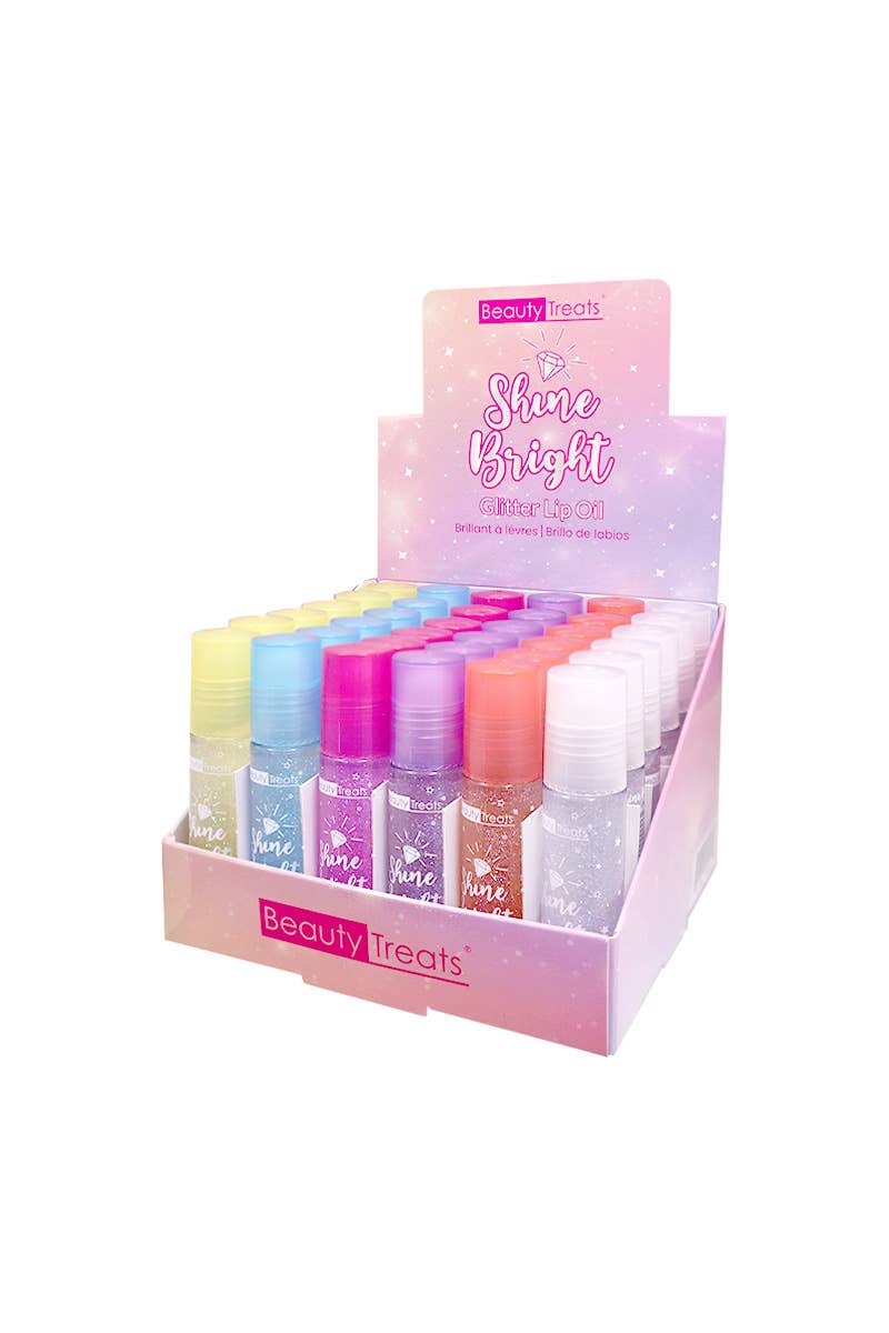 Beauty Treats 502G Shine Bright Glitter Lip Oil - 36pc