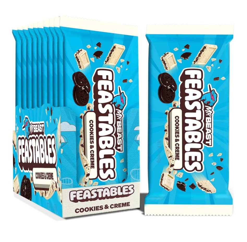Mr. Beast Feastables  Cookies & Cream 2.1oz, 10ct