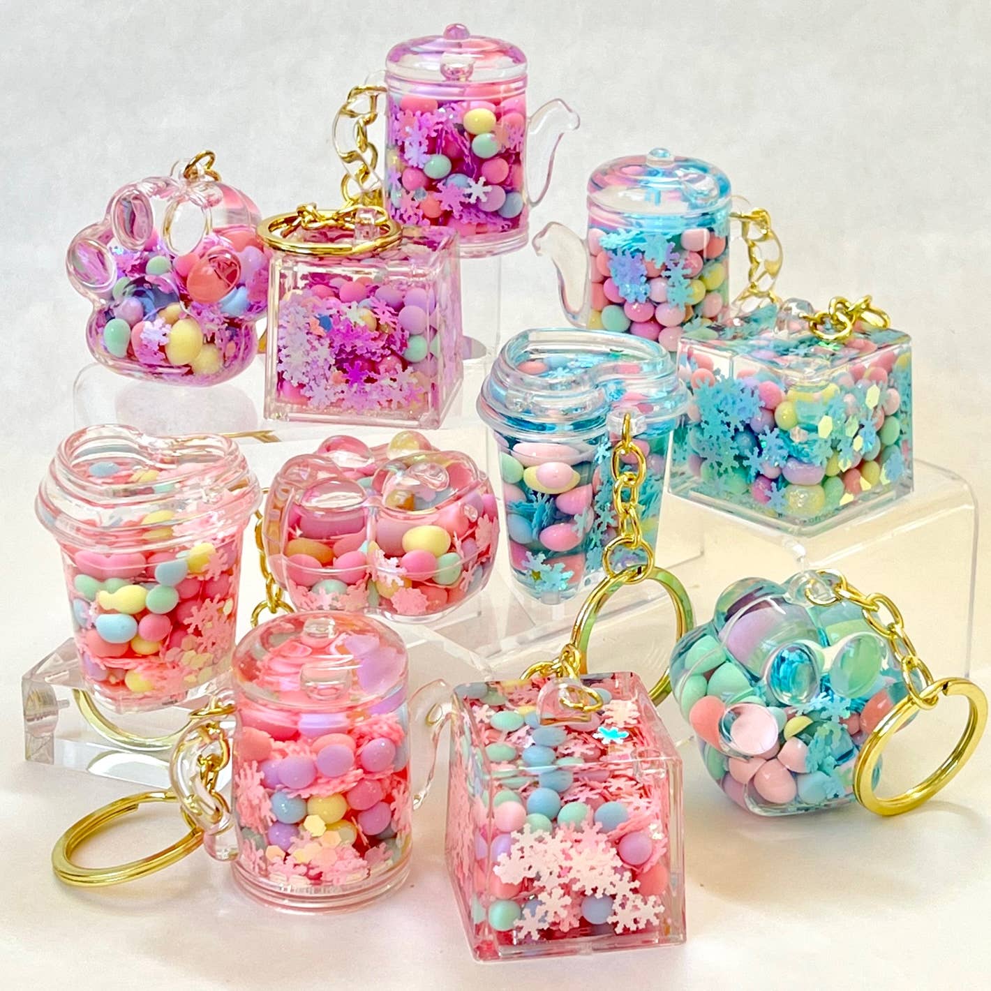 12149 ASSORTED FLOATY KEY CHARM
