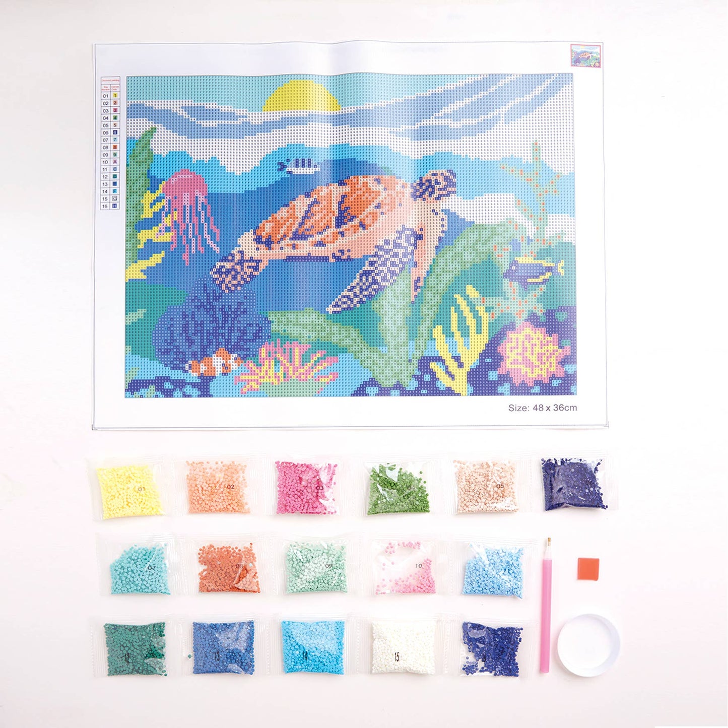 Simply Make Diamond Art Kit - Turtle Reef