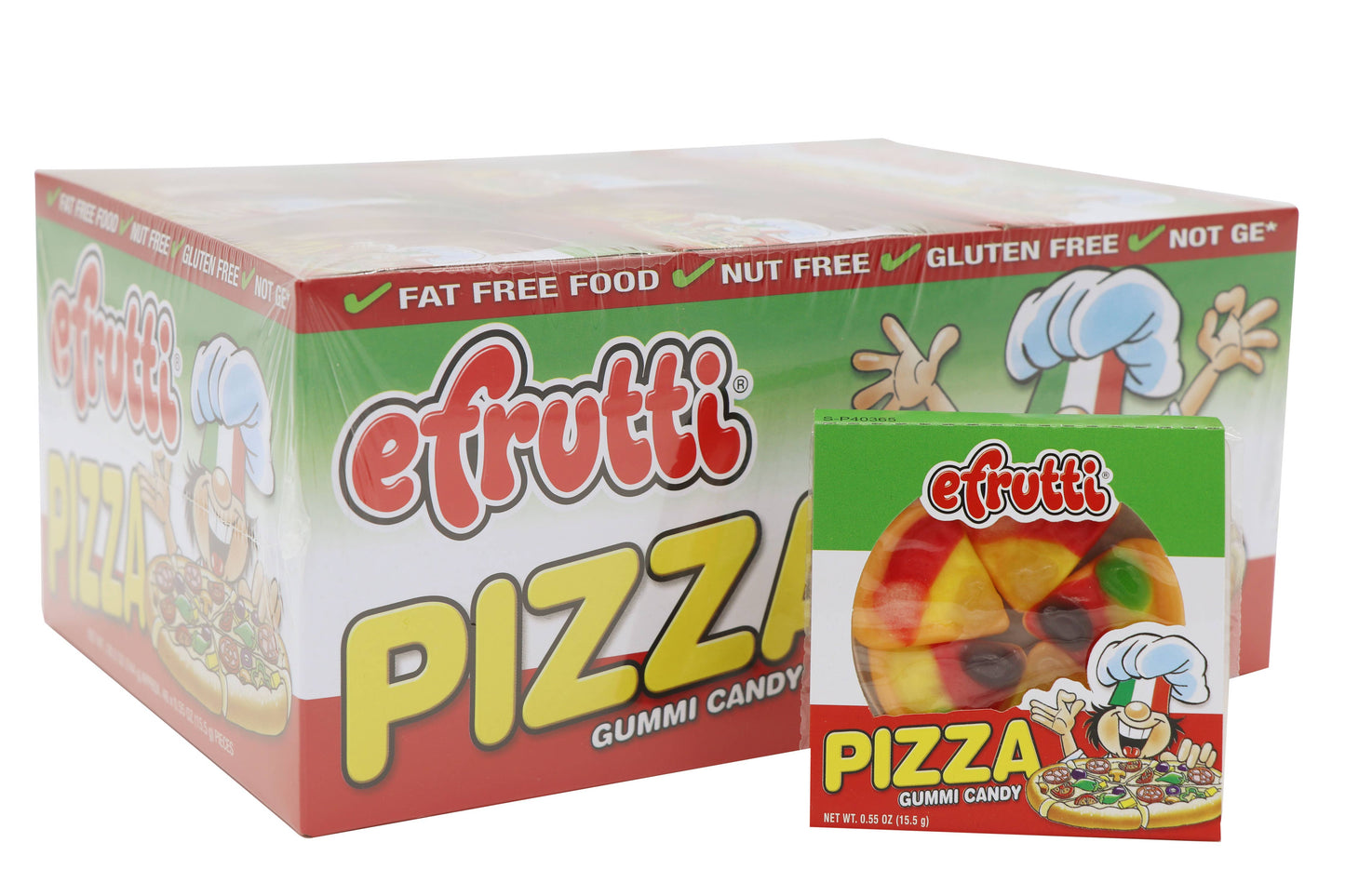 Efrutti Gummi Pizza, 0.55oz, 48ct Case