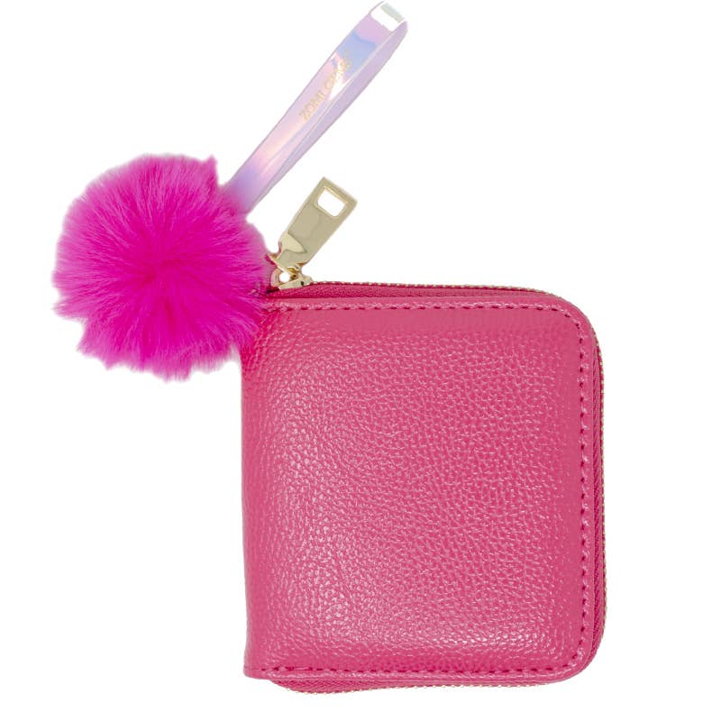Kids Leather Pom Pom Wallet