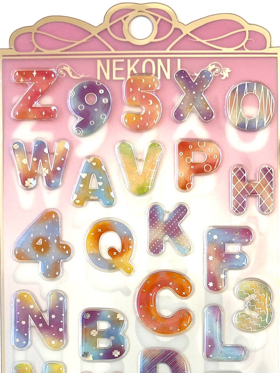 Letters & Numbers Gel Stickers